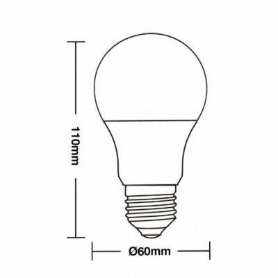 Lâmpada LED Bulbo A60 4,9W E27 Luz Branca Taschibra
