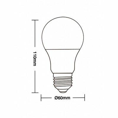 Lâmpada LED A60 Bulbo TKL 9W A60 Luz Amarela Taschibra