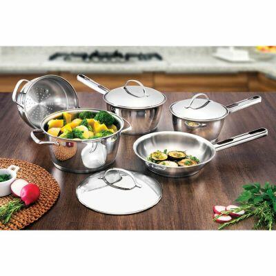 Jogo de Panelas Inox Tramontina Allegra 5 Peças Inox
