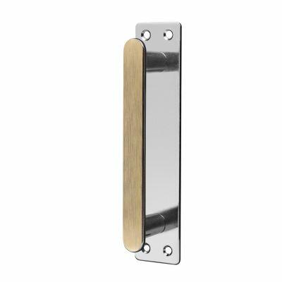 Puxador União Mundial Médio Quadrado 15cm Latão Oxidado