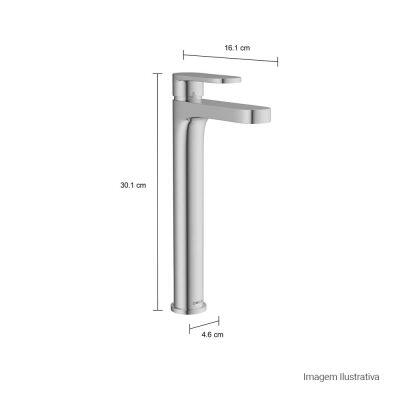 Torneira Misturador Monocomando para Banheiro de Mesa Bica Alta 1/2" Drop Cromada Deca