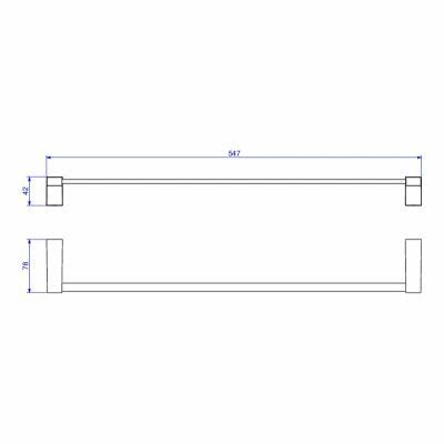 Porta Toalha Barra 50cm Liv Cromado Deca
