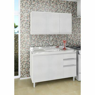 Armário Aéreo Camboriú 3 Portas C-Linea 120cm Branco
