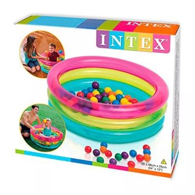 Piscina Inflável Infantil Intex 86x25cm Bolinha Multi Color Piscina Inflável Infantil Intex 86x25cm Bolinha Multi Color