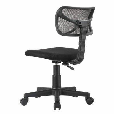 Cadeira de Escritório com Base Giratória Mesh Secretária Preta Diagonal