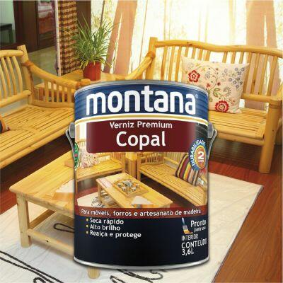 Verniz Copal Premium 3,6L Transparente Brilhante Montana