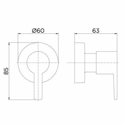 Acabamento para Registro 1/2", 3/4" e 1 Docol Gali Cromado Docol