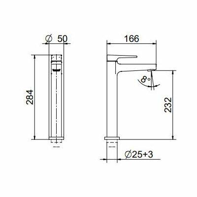 Torneira para Banheiro de Mesa Bica Alta 1/2" Lift Cromado Docol