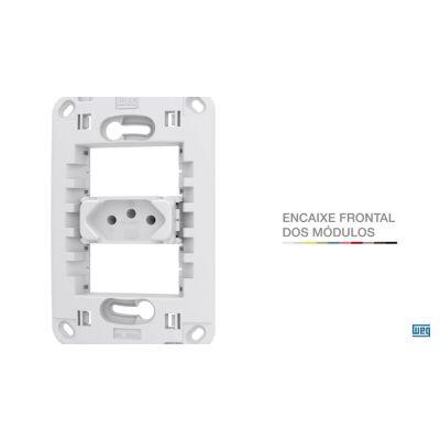 Conjunto Tomada Composé 1 Módulo 2P+T 10A Branco Weg