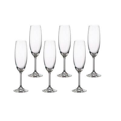 Jogo de Taças para Champagne 220ml Bohemia Martina 6 Peças