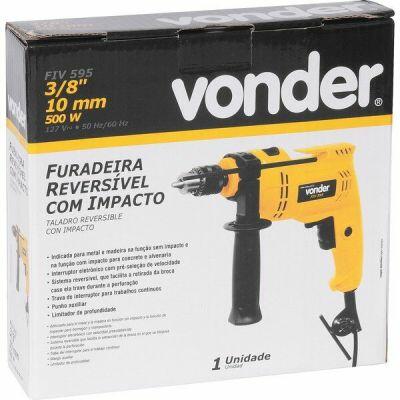 Furadeira de Impacto 3/8'' FIV 595 500W Vonder Furadeira de Impacto 3/8'' FIV 595 500W Vonder