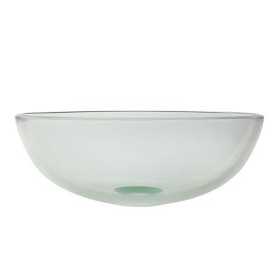 Cuba para Banheiro de Apoio Vidro Redonda Transparente 30cm Court Addra