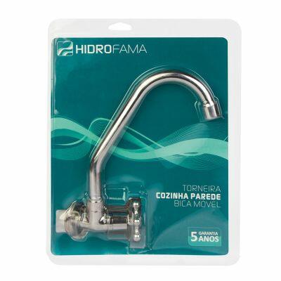 Torneira de Parede para Cozinha Hidrofama C33 1/2" Cromado