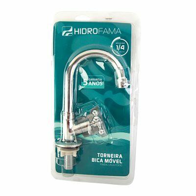 Torneira para Banheiro 1198 C33 Bica Alta 1/2" Cromado DM25689 Hidrofama