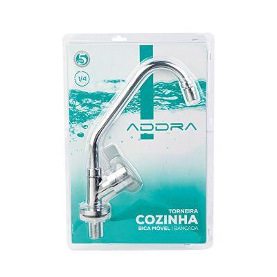 Torneira para Cozinha de Mesa Bica Alta 1/2" Fluxo C40 Cromado Addra