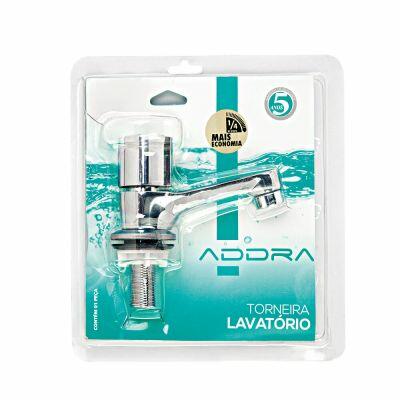 Torneira para Banheiro de Mesa Bica Baixa 1/2" 1194 Fluxo Cromado Addra
