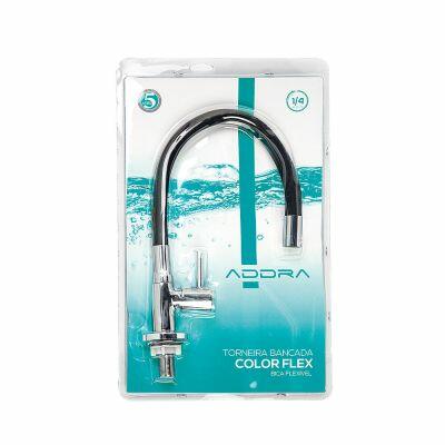 Torneira para Cozinha de Mesa Bica Alta 1/2" Fluir Flex Preta Addra Torneira para Cozinha de Mesa Bica Alta 1/2" Fluir Flex Preta Addra