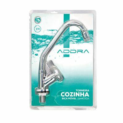 Torneira para Cozinha de Mesa Bica Alta 1/2" Fluxo C55 Cromado Addra