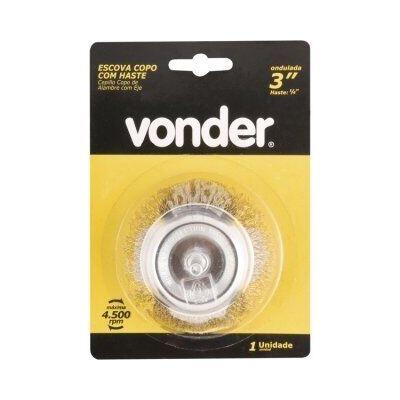 Escova Copo 3'' Vonder com Haste 1/4''