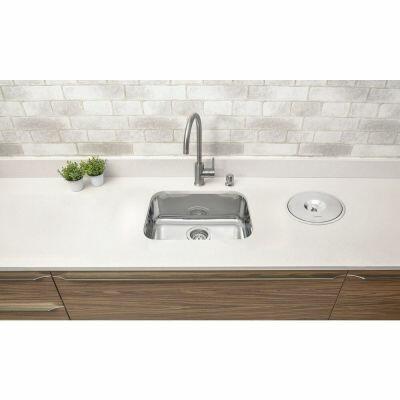 Cuba para cozinha de Embutir Inox Simples 47x30cm Alto Brilho Com Válvula Tramontina