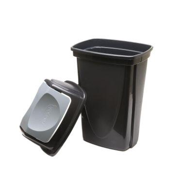 Lixeira de Plástico Basculante Plasútil Ecoblack 14L Preta