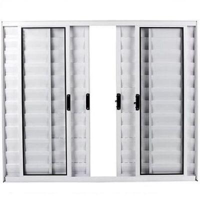 Janela Veneziana de Correr Alumínio Classic 6 Folhas 100x100 CRV