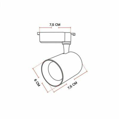 Spot de Trilho LED  Elegance 7W 3000K Luz Amarela Avant