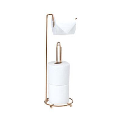 Porta Papel Higiênico de Piso Arthi Premium Triplo Dourado
