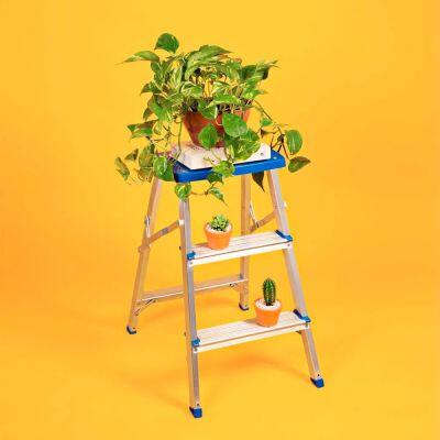 Escada Banqueta 3 Degraus Alumínio Mor