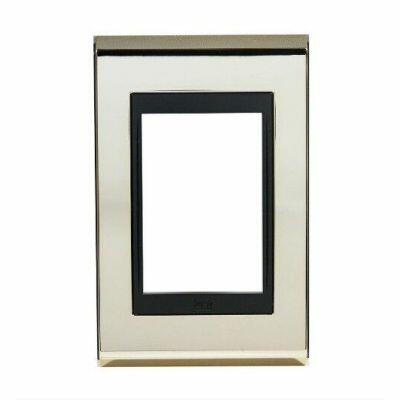 Placa 4"x2" Weg Refinatto 3 Módulos Ouro/Preta Horizontal