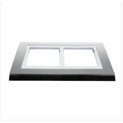 Placa 4"x4" Weg Refinatto 6 Módulos Prata/Branca Horizontal