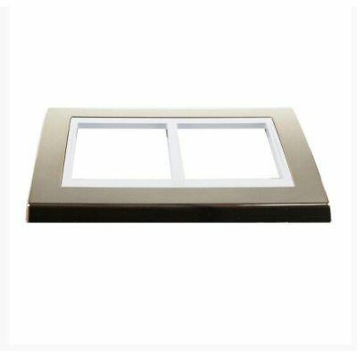 Placa 4"x4" Weg Refinatto 6 Módulos Ouro/Branca Horizontal