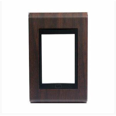 Placa 4"x2" Weg Refinatto 3 Módulos  Fosco/Preta Horizontal