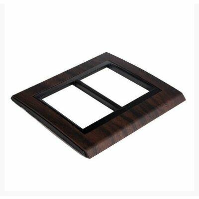 Placa 4"x4" Weg Refinatto 6 Módulos Tabaco/Preta Horizontal