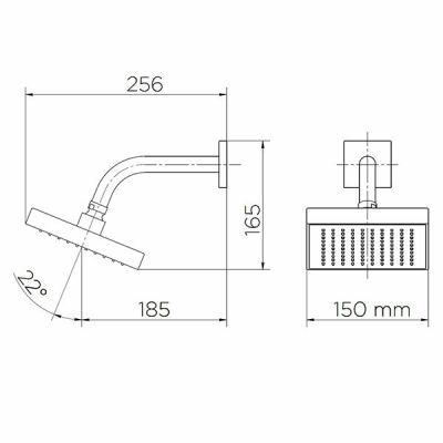 Chuveiro Heaven Q150 Cromado 1/2" Docol