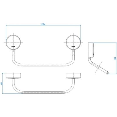 Porta Toalha Net Cromado Deca