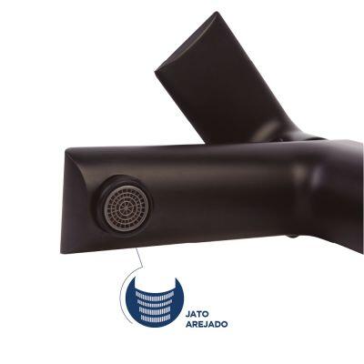 Torneira Misturador Monocomando para Banheiro de Mesa Bica Baixa 1/2" Arion Black Addra