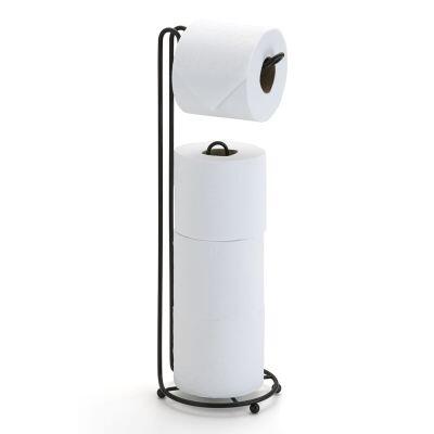 Porta Papel Higiênico de Piso Arthi Triplo Preto