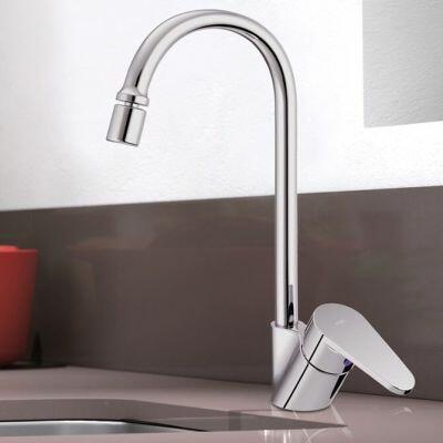 Torneira Misturador Monocomando para Cozinha de Mesa Bica Alta 1/2" Gali Cromado Docol