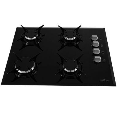 Cooktop a Gás Britânia BCT4P 4 Bocas Preto Britânia