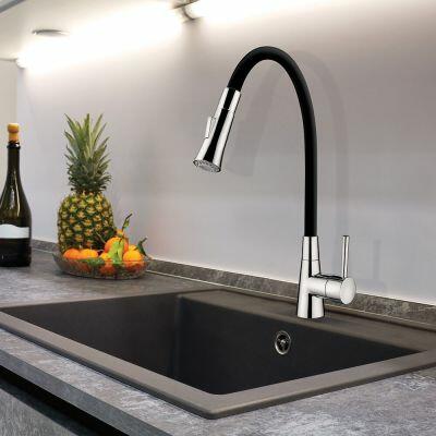 Misturador de Mesa para Cozinha Flex Black 1/2'' Preto Lorenzetti