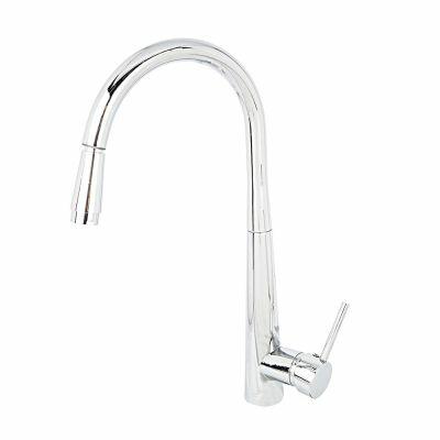 Torneira Misturador Monocomando para Cozinha de Mesa Bica Alta 1/2'' Delta Cromado com Ducha Addra