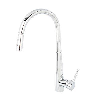 Torneira Misturador Monocomando para Cozinha de Mesa Bica Alta 1/2'' Delta Cromado com Ducha Addra Torneira Misturador Monocomando para Cozinha de Mesa Bica Alta 1/2'' Delta Cromado com Ducha Addra