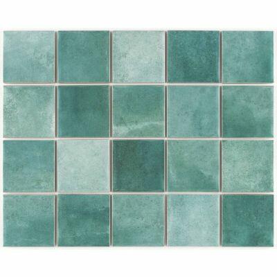 Revestimento Parede Noronha Mesh Jade Bold Brilhante 7,5x7,5 Eliane