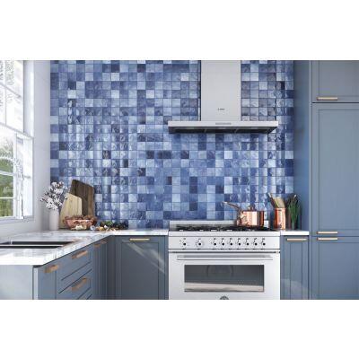 Piso Cerâmico Noronha Mesh Safira Bold Brilhante 7,5x7,5 Eliane