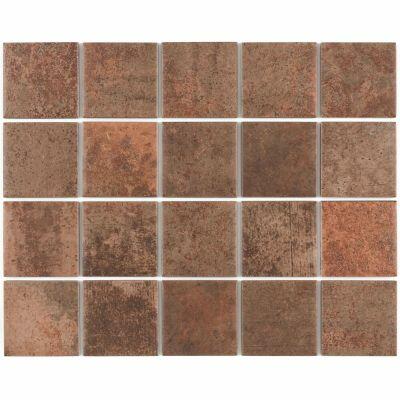 Revestimento Parede Oxy Mesh Corten Bold Mate 7,5x7,5 Eliane