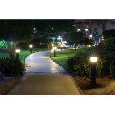 Poste Balizador LED Lighthouse Redondo 50cm Preto Ecoforce Poste Balizador LED Lighthouse Redondo 50cm Preto Ecoforce