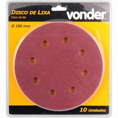 Disco de Lixa para Parede 7" Grão 180 Vonder