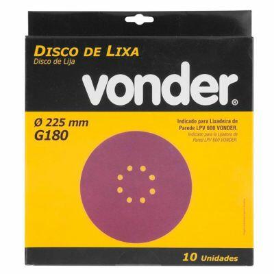 Disco de Lixa para Parede 10" Grão 180 Vonder