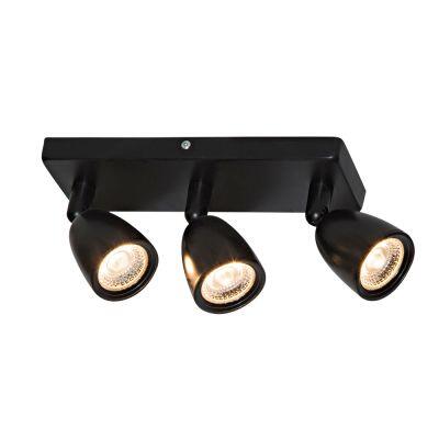 Trilho 3 Lâmpadas LED 12W Direct Linea 3000K Preto Luz Amarela Taschibra Trilho 3 Lâmpadas LED 12W Direct Linea 3000K Preto Luz Amarela Taschibra